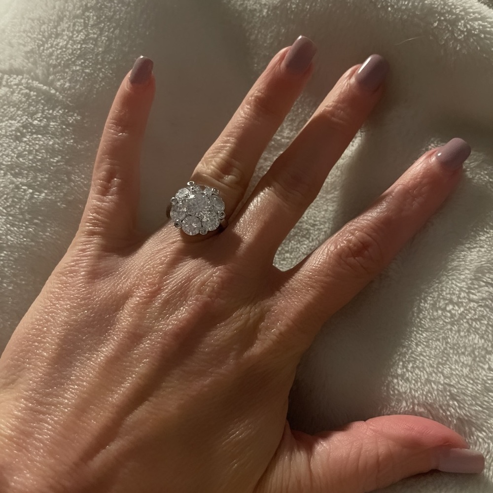 A silver ring marked 925